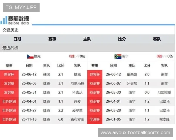 南非VS捷克历届交手战绩及比赛结果详细回顾与分析